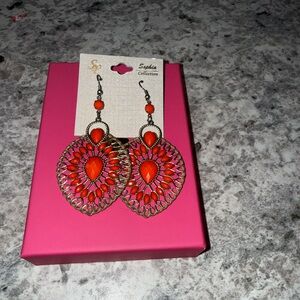 Red Dangle Earrings